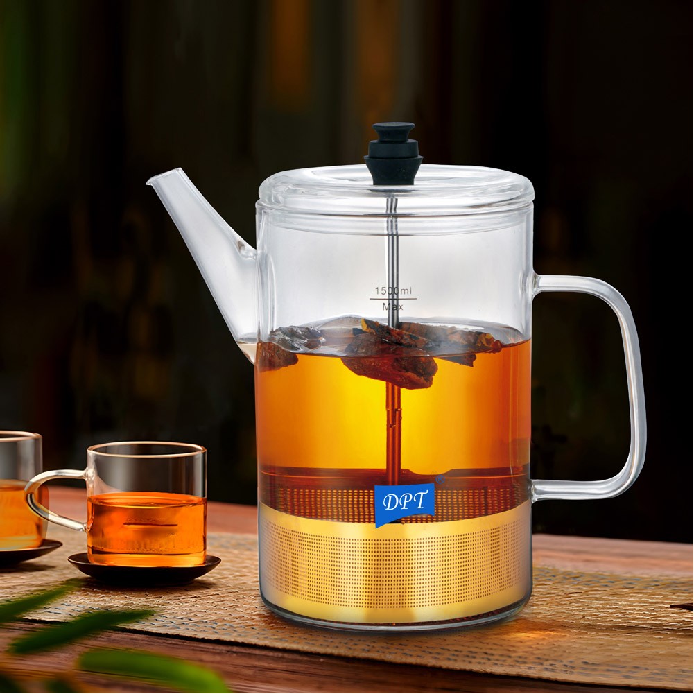 DPT, glass teapot, Transparent , capacity1500ml