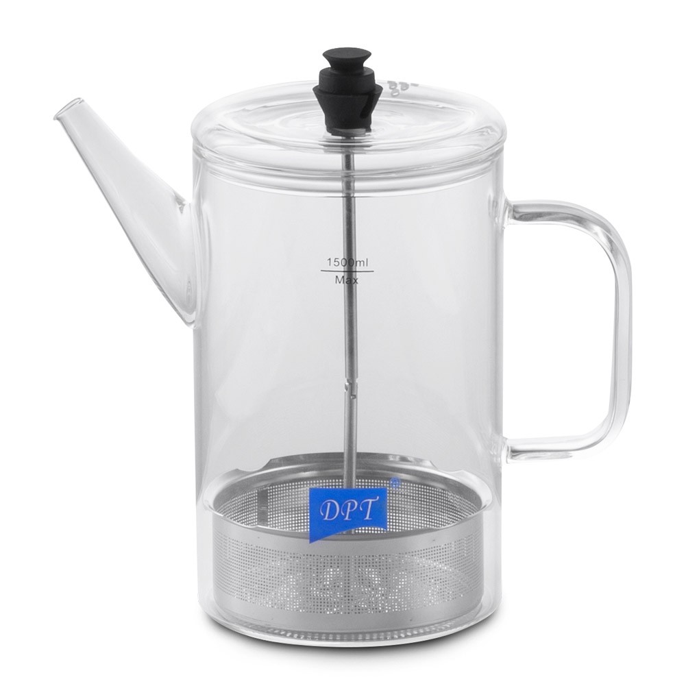 DPT, glass teapot, Transparent , capacity1500ml