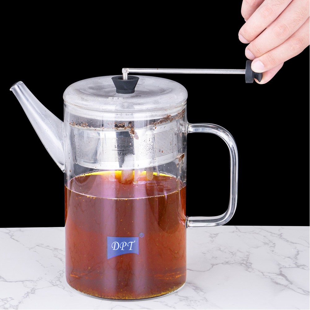 DPT, glass teapot, Transparent , capacity1500ml