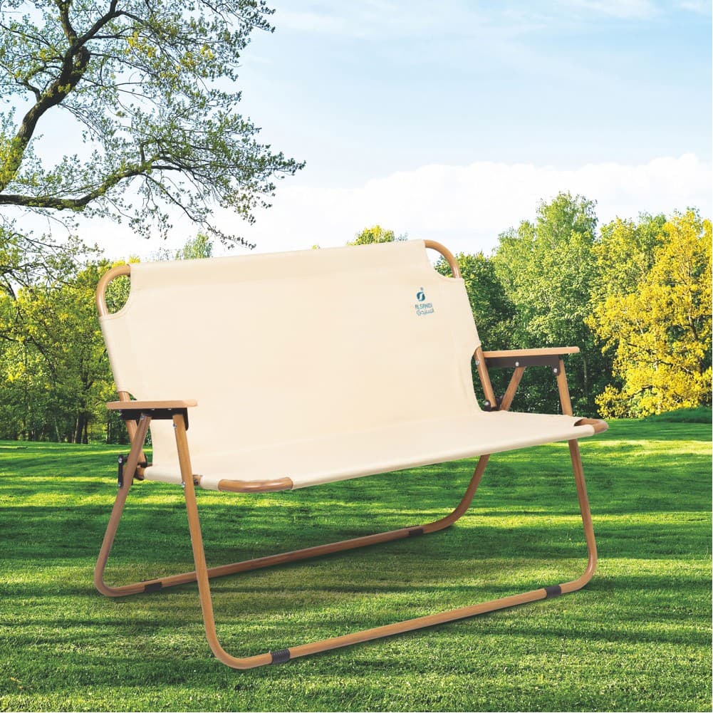 ALSANIDI, Double travel chair, Folding chair, White, Size L:108* W:71* H:8.5Cm
