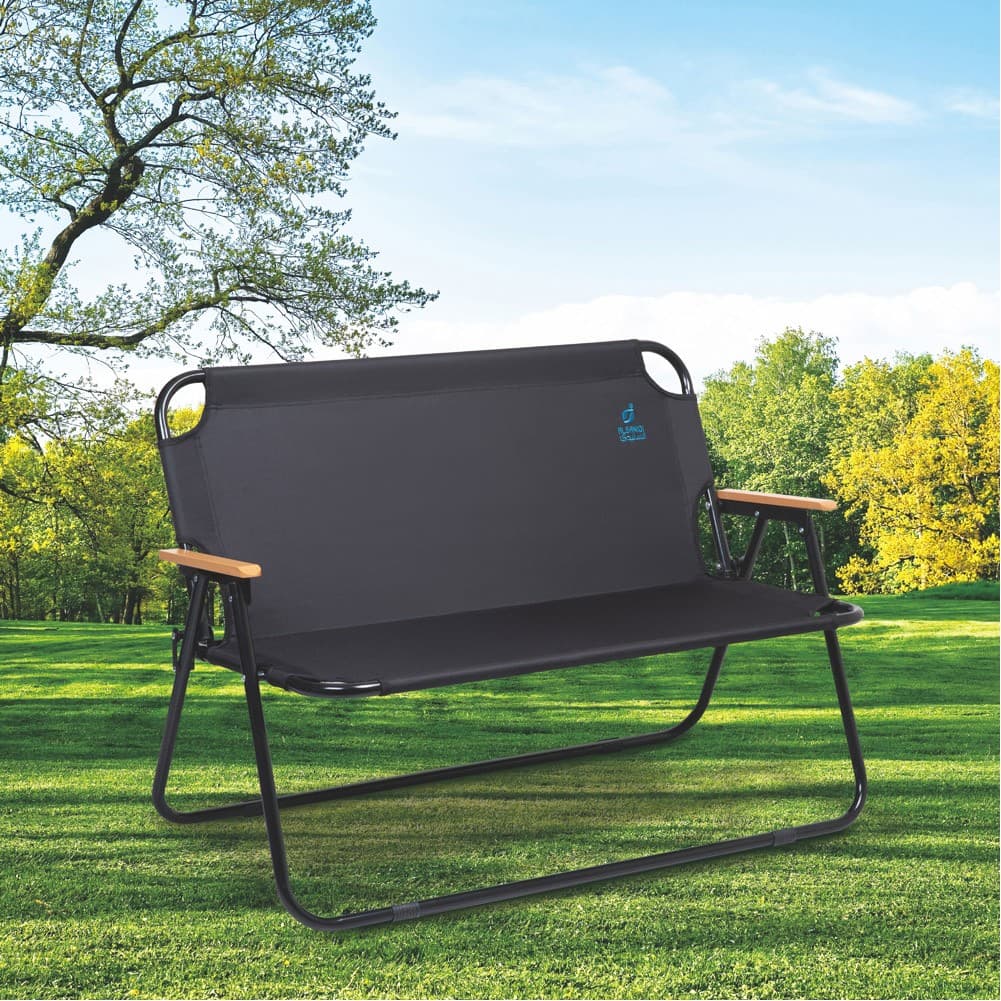 ALSANIDI, Double travel chair, Folding chair, Black, Size L:108* W:71* H:8.5Cm