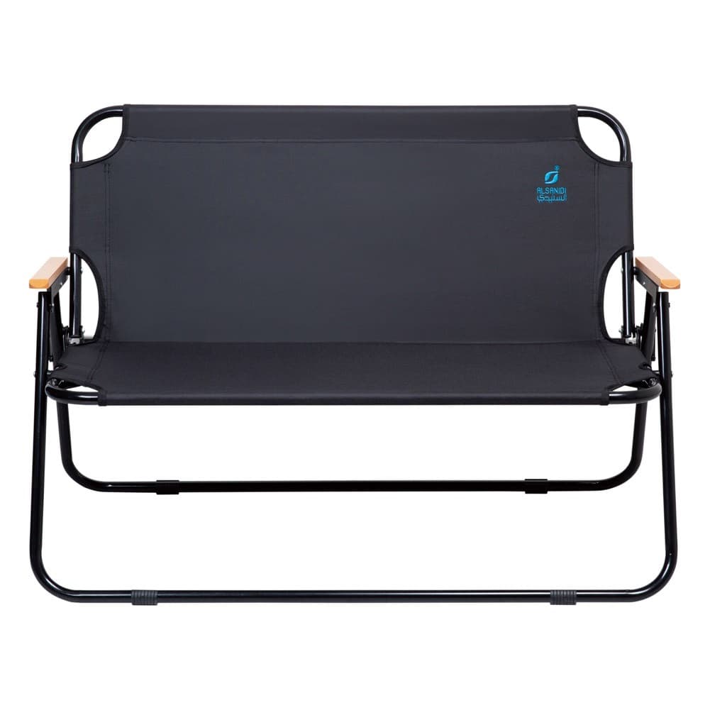 ALSANIDI, Double travel chair, Folding chair, Black, Size L:108* W:71* H:8.5Cm