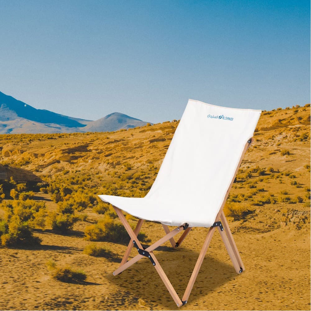 ALSANIDI, Foldable travel chair, Folding chair, White, Size L:56* W:53* H:90Cm