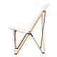 ALSANIDI, Foldable travel chair, Folding chair, White, Size L:56* W:53* H:90Cm