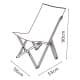 ALSANIDI, Foldable travel chair, Folding chair, White, Size L:56* W:53* H:90Cm