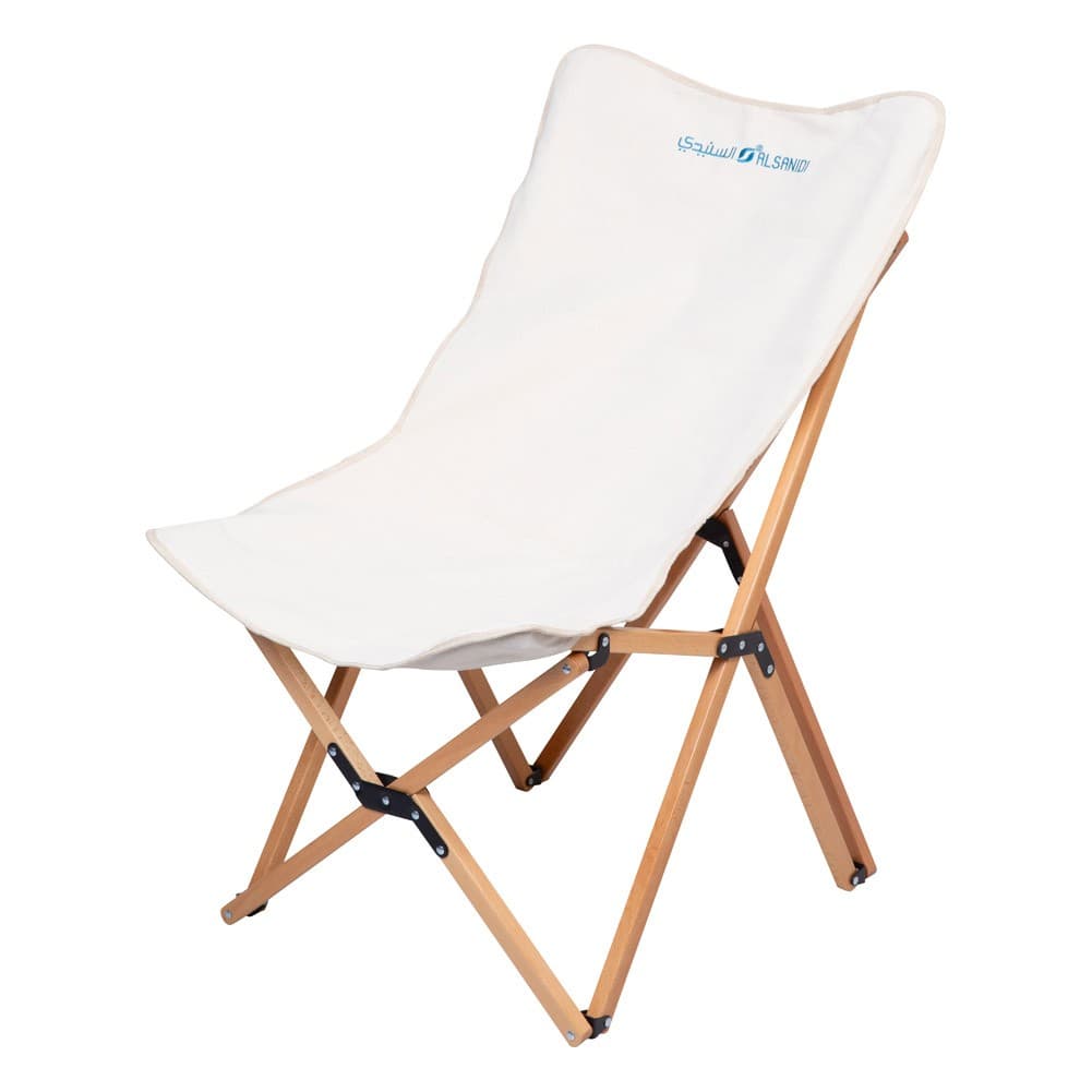 ALSANIDI, Foldable travel chair, Folding chair, White, Size L:56* W:53* H:90Cm
