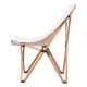 ALSANIDI, Foldable travel chair, Folding chair, White, Size L:56* W:53* H:90Cm
