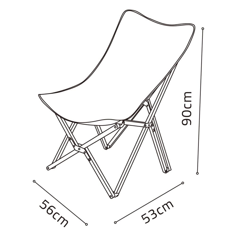 ALSANIDI, Foldable travel chair, Folding chair, White, Size L:56* W:53* H:90Cm