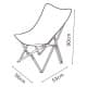ALSANIDI, Foldable travel chair, Folding chair, White, Size L:56* W:53* H:90Cm