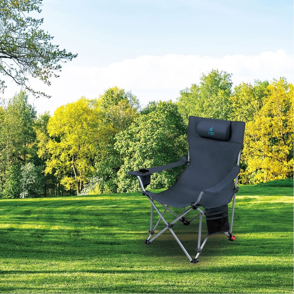 ALSANIDI, Foldable travel chair, Folding chair, Blue, Size L:52* W:52* H:89Cm