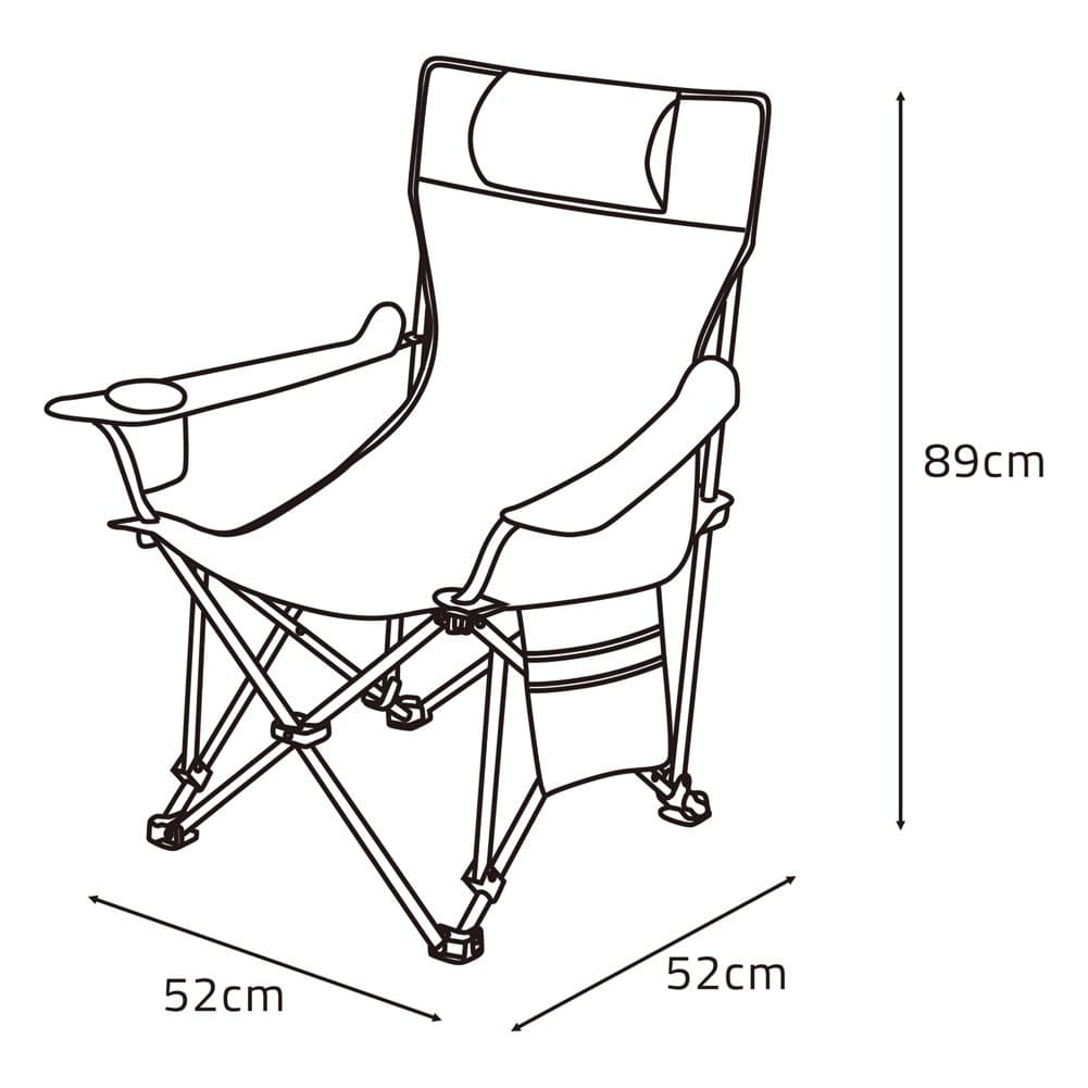 ALSANIDI, Foldable travel chair, Folding chair, Blue, Size L:52* W:52* H:89Cm