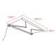 ALSANIDI, Electric aluminum movable umbrella, Portable Car Umbrella, Beige, Size3000*2500 Cm