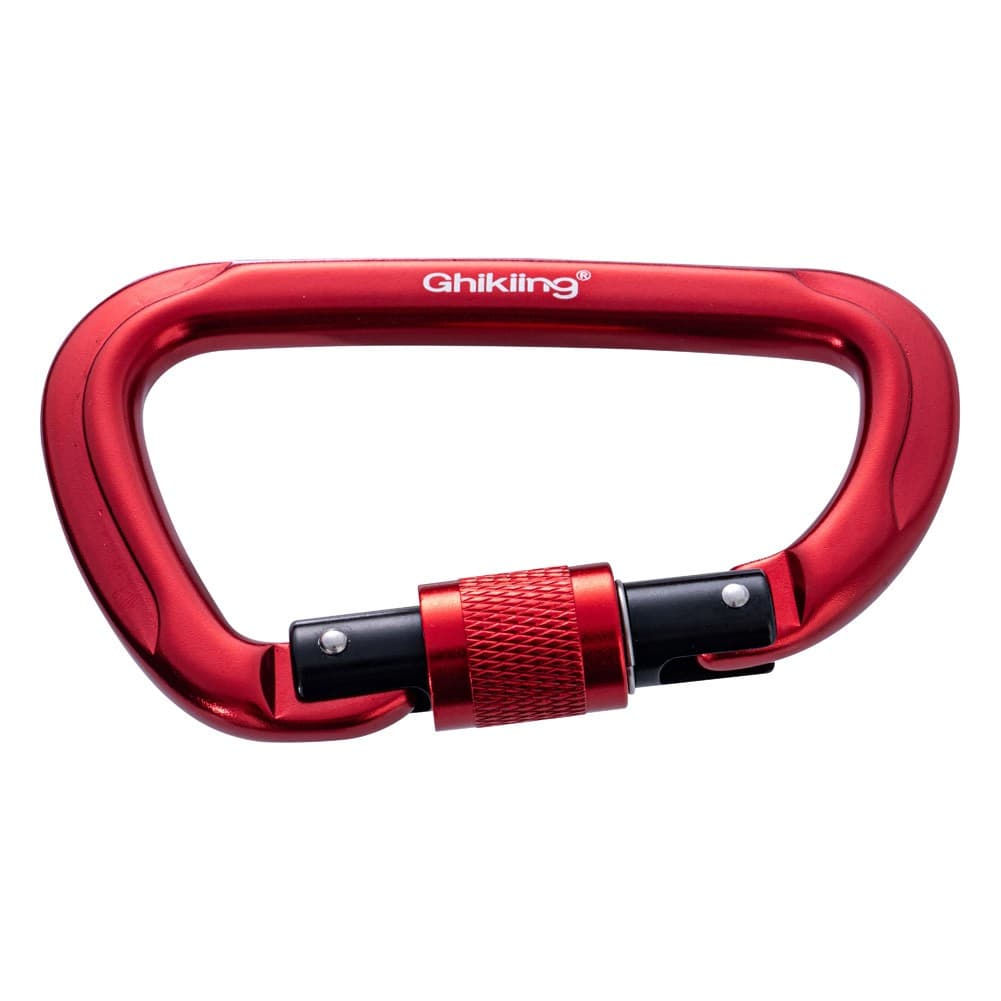 Ghiking, Climbing rope carabiner, Red, Size 11.05*6.45 Cm