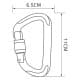Ghiking, Climbing rope carabiner, Red, Size 11.05*6.45 Cm