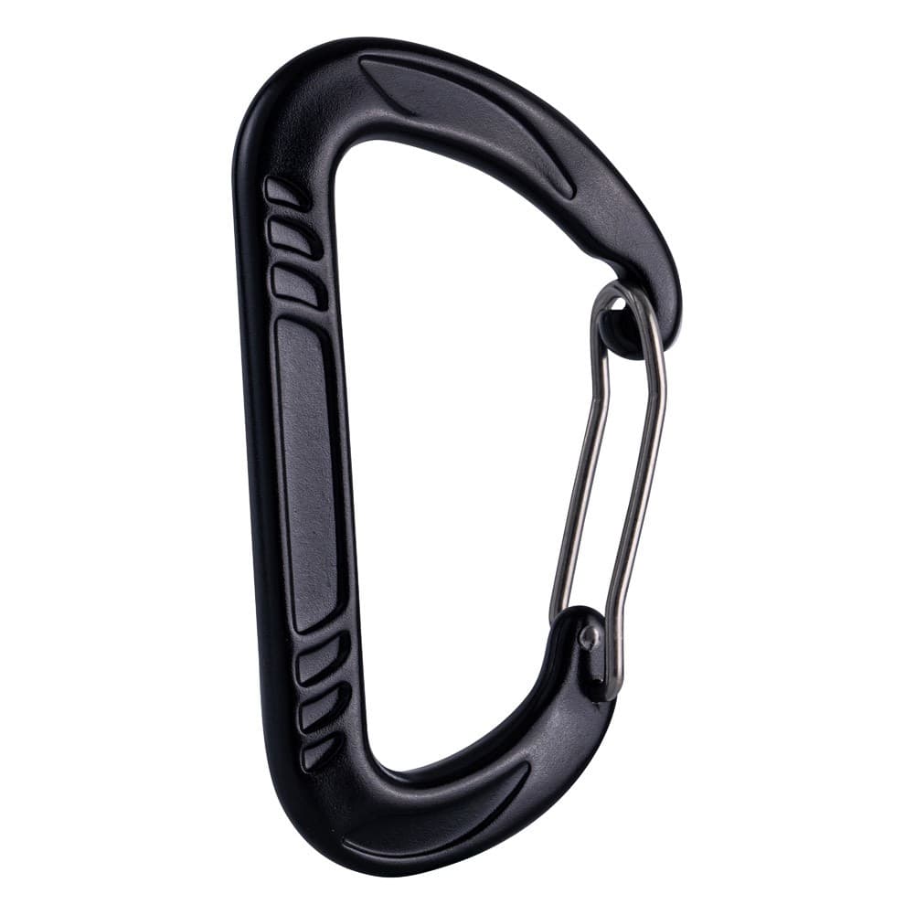 GHIKING, Metal climbing buckle, Carabiner clip, Black, Size L:8* W:4.7 Cm