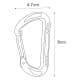 GHIKING, Metal climbing buckle, Carabiner clip, Black, Size L:8* W:4.7 Cm