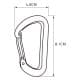 GHIKING, Metal climbing buckle, Carabiner clip, Silver, Size L:8.1* W:4.8 Cm
