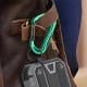 GHIKING, Metal climbing buckle, Carabiner clip, Green, Size L:8.1* W:4.8 Cm