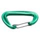 GHIKING, Metal climbing buckle, Carabiner clip, Green, Size L:8.1* W:4.8 Cm