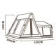 DPT, Air Cotton Tent for Trips, Inflatable Tent, Size420*300*255 Cm
