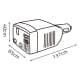 ALSANIDI, Car Power Converter, 23 volt power adapter, Black, capacity 150 Watt
