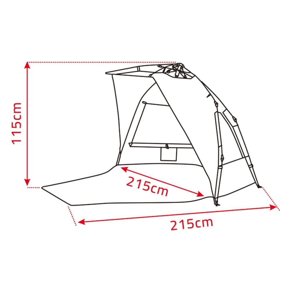 DPT, Beach tent, Canvas tent, Blue, Size L:215* W:215* H115 Cm
