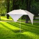 ALSANIDI, Garden and camping umbrella, Portable outdoor umbrella, Beige, Diameter 2 Metre