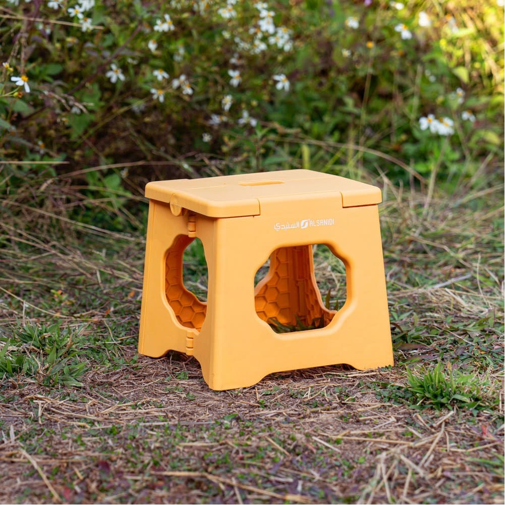 ALSANIDI, Travel chair, Plastic chair, Yellow, Size L:22* W:21* H19.5 Cm