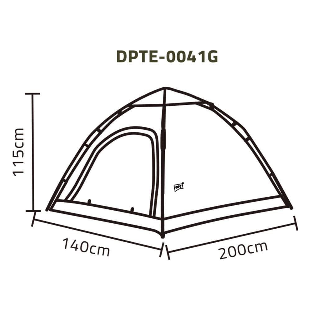 DPT, Camping Tent, Olive , Size200*130*105Cm
