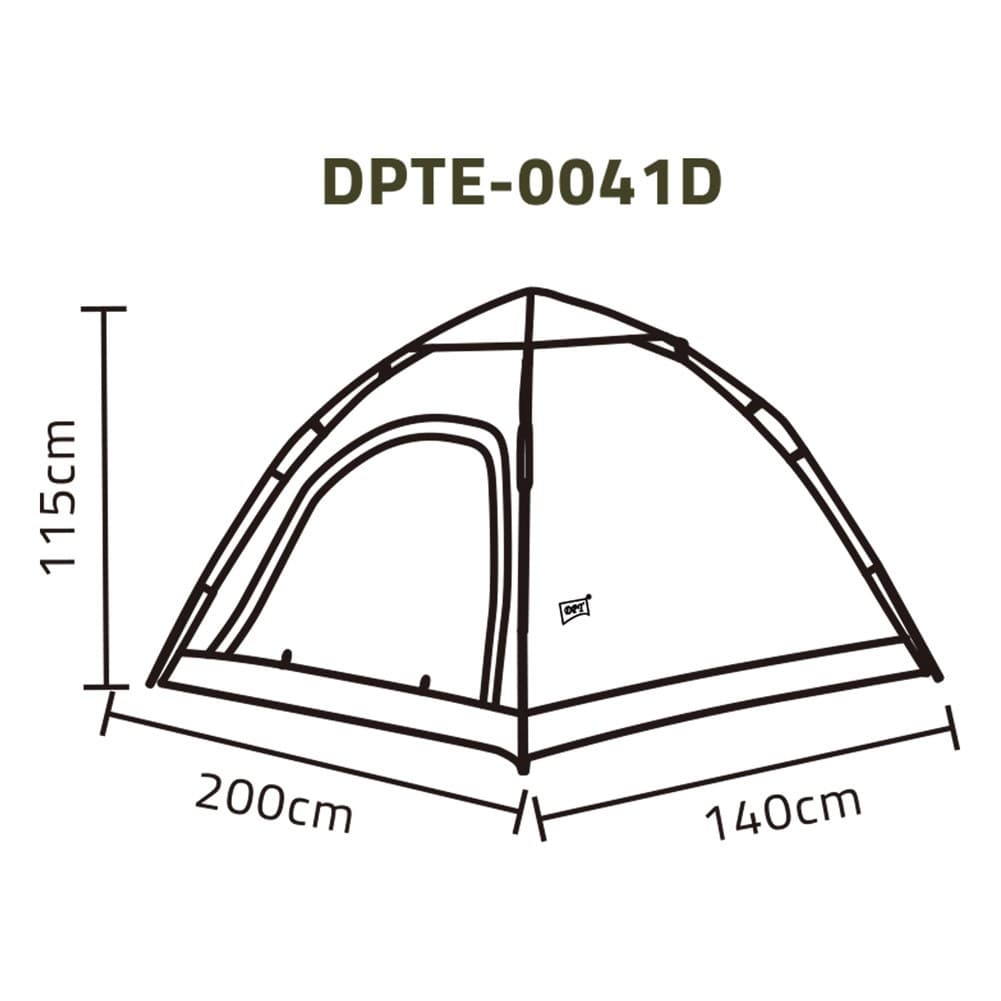 DPT, Camping Tent, Olive , Size200*180*120Cm
