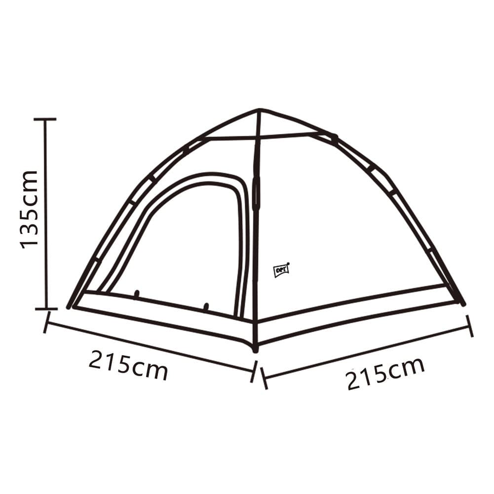 DPT, Camping Tent, Olive , Size 210*210*130 Cm