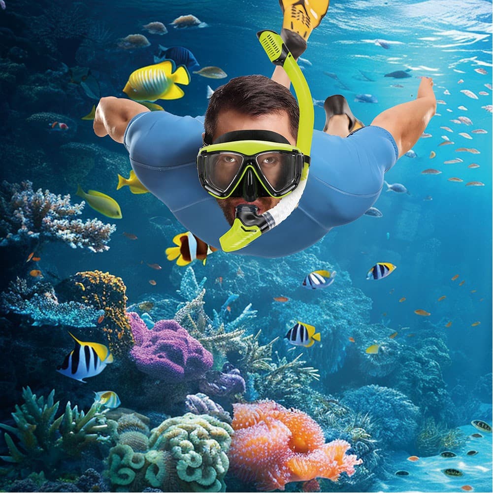 DPT, DPT diving kit, Diving kit, Yellow*Black, Size L:16.5*W:7*H:10.5 Cm