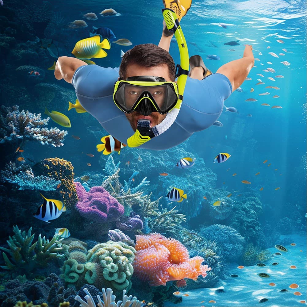DPT, DPT diving kit, Diving kit, Yellow*Black, Size L:16.5*W:5.5*H:9.5 Cm