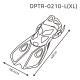 DPT, DPT plastic swimming fins, Fins, Black, Size L:40*W:18.4 Cm