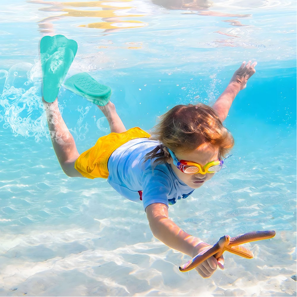 DPT, Swimming fins for children, Fins, Green, Size L:29*W:17 Cm