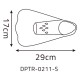 DPT, Swimming fins for children, Fins, Green, Size L:29*W:17 Cm