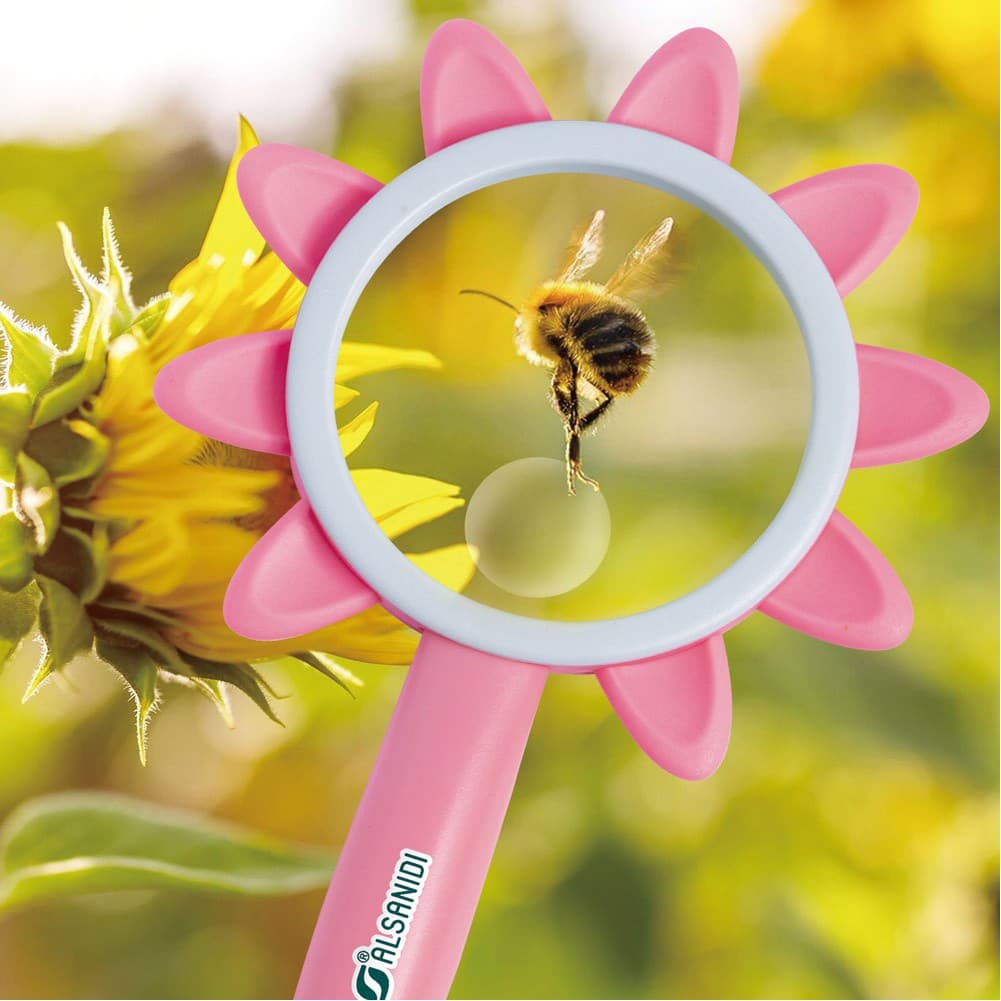 ALSANIDI, magnifying glass, Lens for children, Pink, Size L:23* W:12* H2 Cm