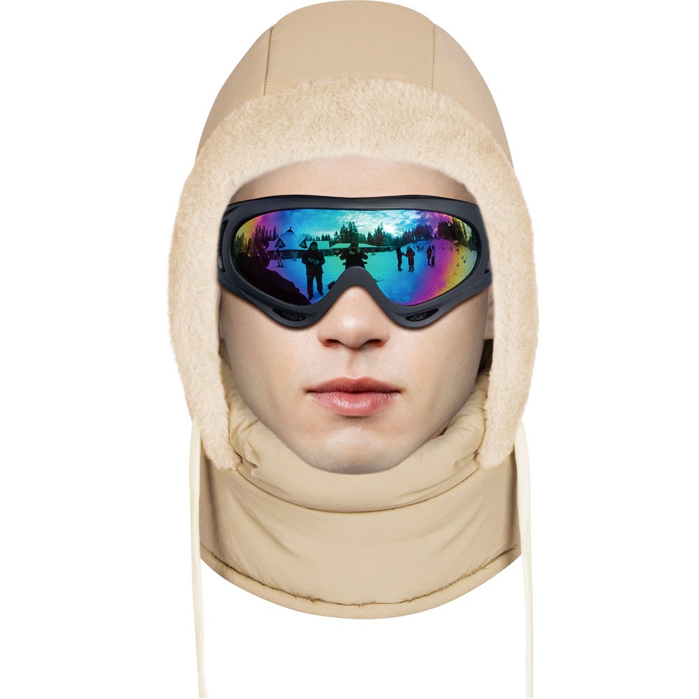 DPT, Winter Hat, Men's Winter Hat, Beige, Size 28.5*35*8 Cm