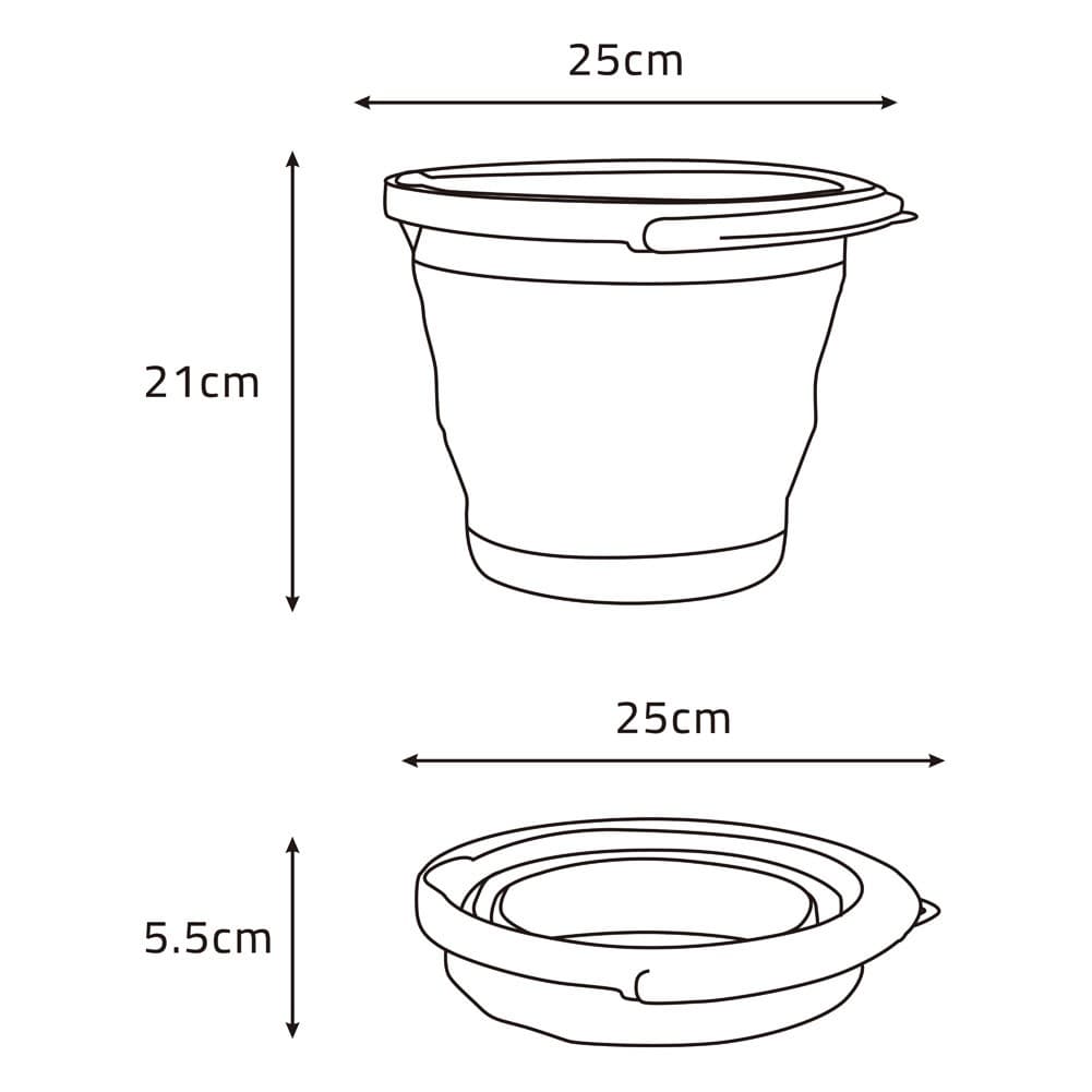 CMP, Foldable Camping platewashing Bucket, Foldable Polypropylene water bucket, Turquoise, capacity5L