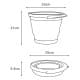 CMP, Foldable Camping platewashing Bucket, Foldable Polypropylene water bucket, Turquoise, capacity5L