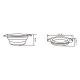 CMP, Silicone bowl, Mustaf bowl, Green, Size L:42*W:19*H8 Cm