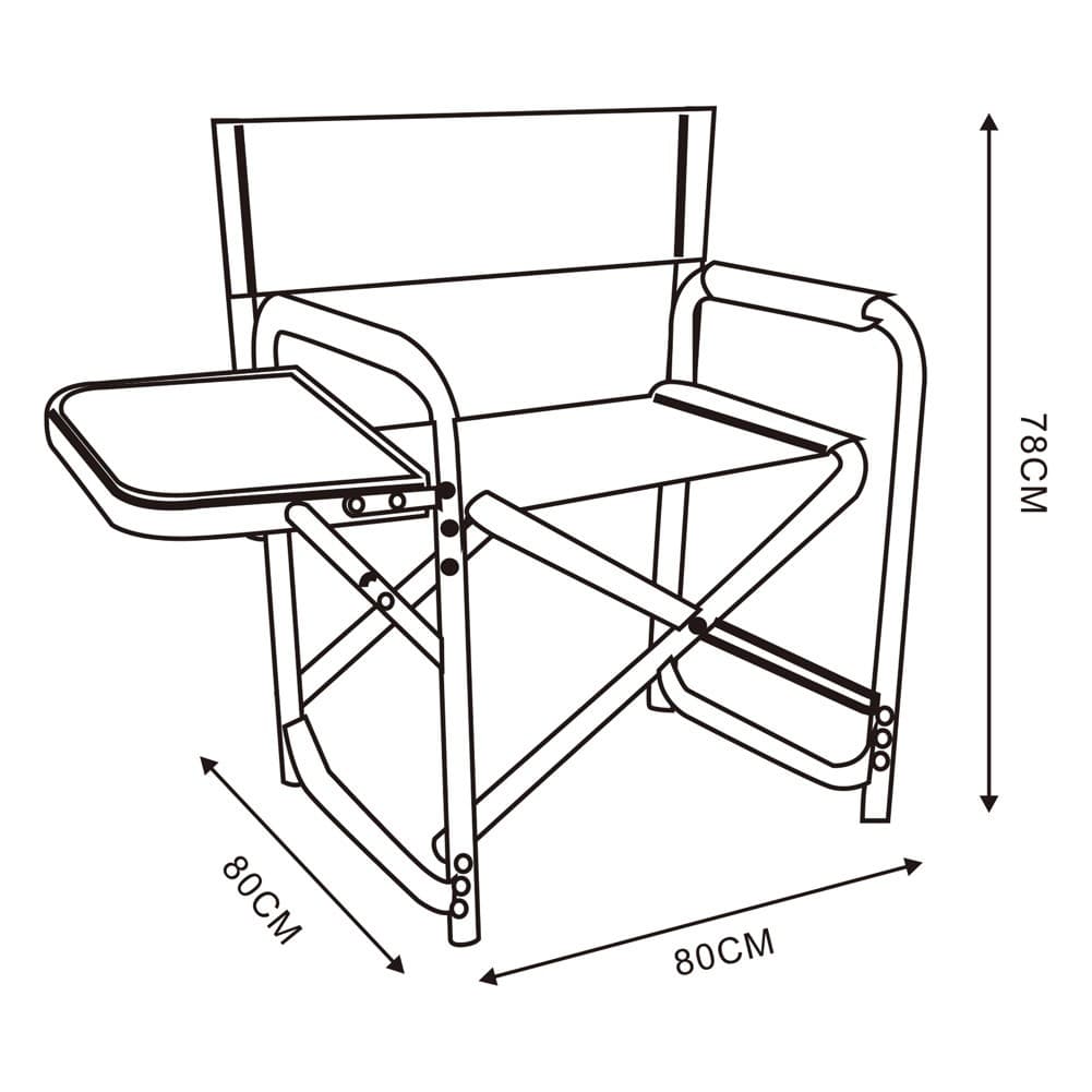 CMP, Luxury chair with side table, Chair with table, Black, Size L:80* W:80* H:78Cm