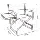 CMP, Luxury chair with side table, Chair with table, Black, Size L:80* W:80* H:78Cm