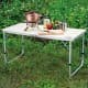 CMP, Adjustable table, Table for picnics and home gardens, Silver, Size L:120* W:60* H55/60/70 Cm