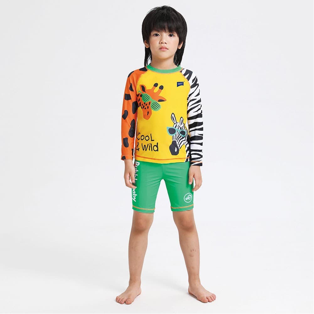 DPT, DPT swim suit, Swimming suit, Green*Yellow, Size L:140*W:130 Cm