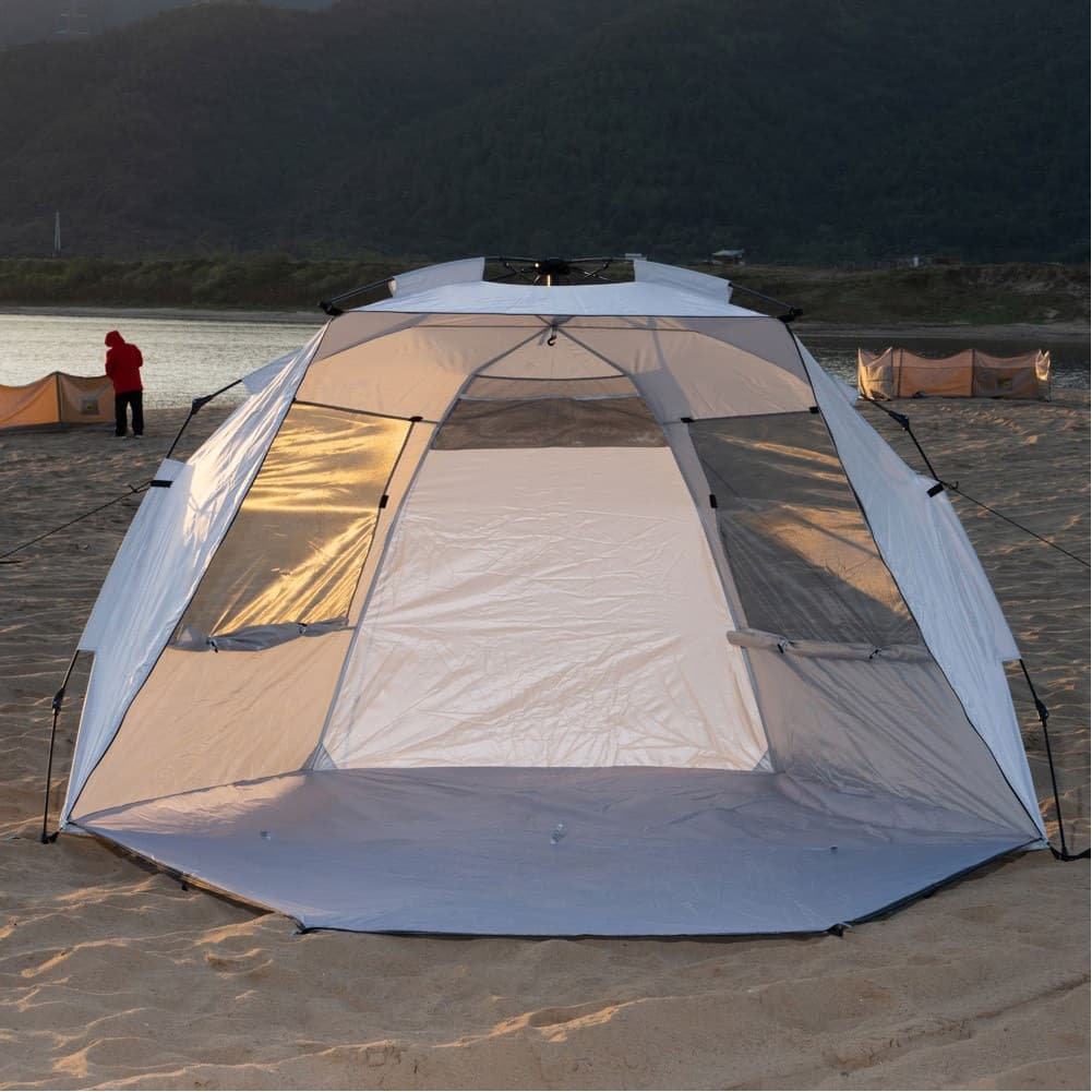 DPT, Beach tent, Canvas tent, Gray, Size L:258* W:150* H155 Cm