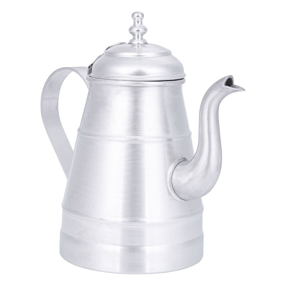 ALSANIDI, Aluminum milk pot or pitcher, Coffee pot, Silver, capacity 1.5 L