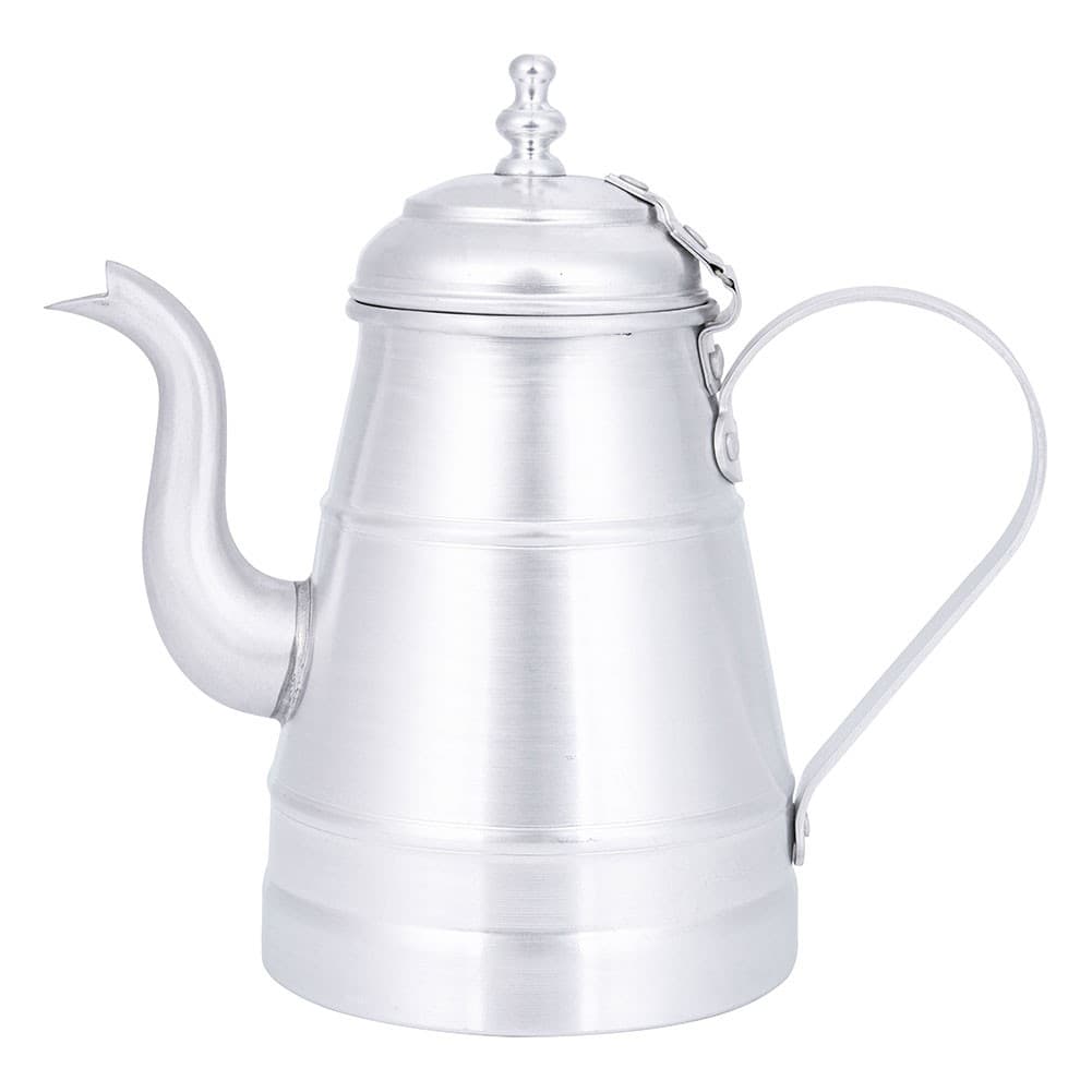 ALSANIDI, Aluminum milk pot or pitcher, Coffee pot, Silver, capacity 1.5 L