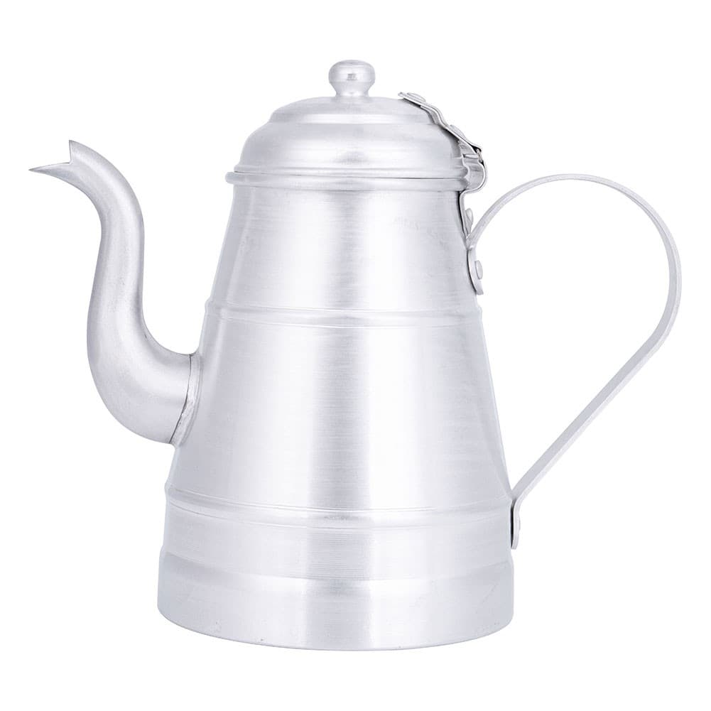 ALSANIDI, Aluminum milk pot or pitcher, Coffee pot, Silver, capacity 1.5 L