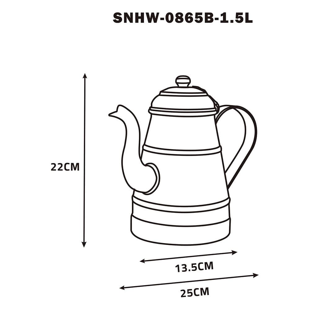 ALSANIDI, Aluminum milk pot or pitcher, Coffee pot, Silver, capacity 1.5 L